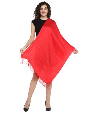 red viscose stole - 17388504 - Standard Image - 3