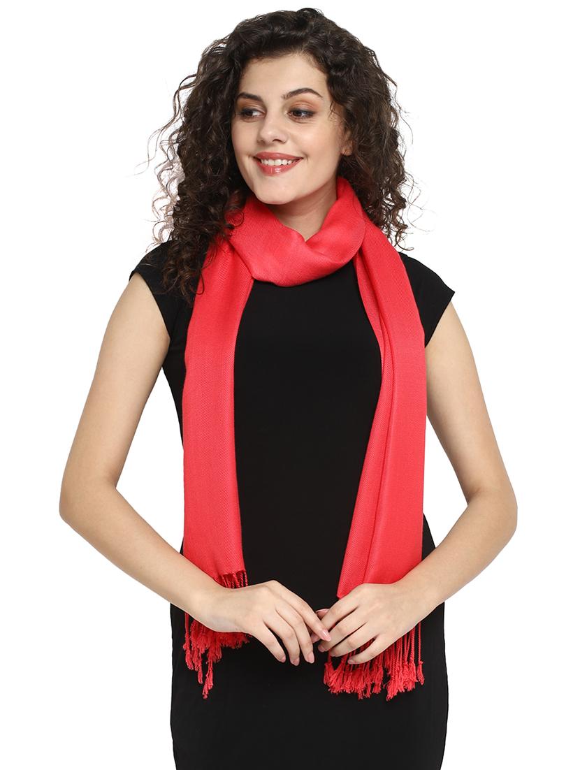red viscose stole - 17388504 - Zoom Image - 1