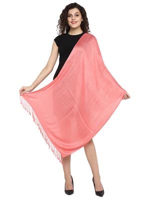 pink viscose stole - 17388505 - Standard Image - 3
