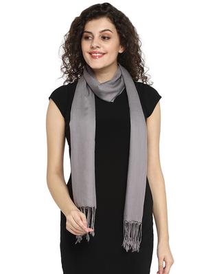grey viscose stole - 17388508 - Standard Image - 2