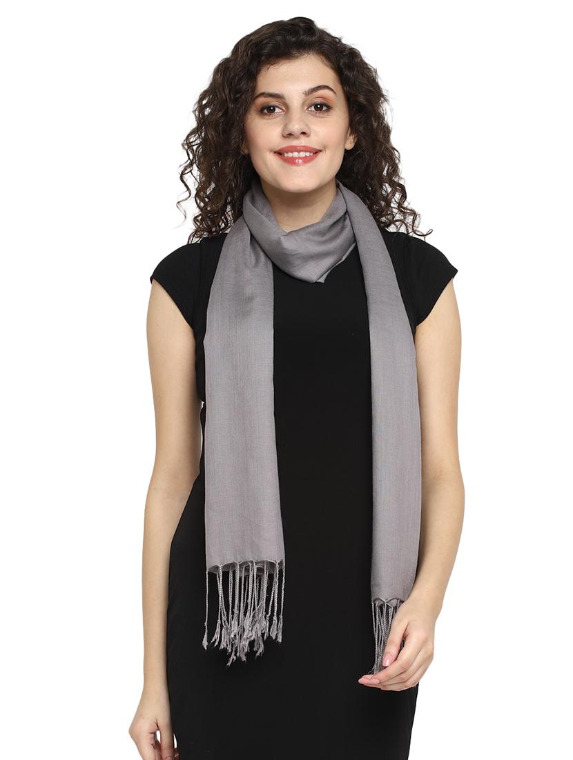 grey viscose stole - 17388508 - Zoom Image - 1