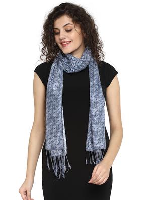 blue viscose stole - 17388521 - Standard Image - 2
