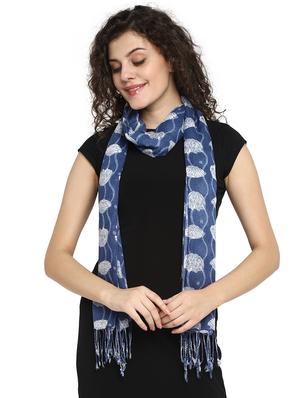 blue viscose stole - 17388522 - Standard Image - 2