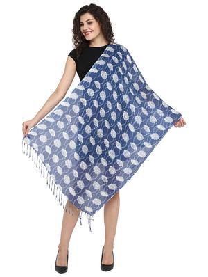 blue viscose stole - 17388522 - Standard Image - 3