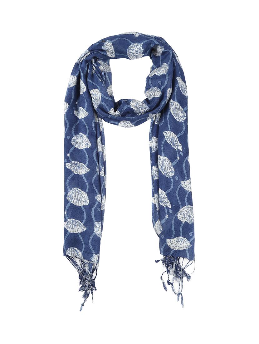 blue viscose stole - 17388522 - Zoom Image - 4