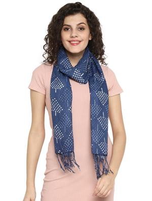 blue viscose stole - 17388523 - Standard Image - 2