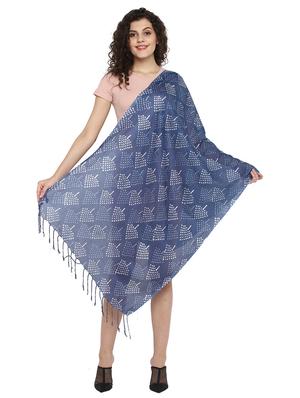 blue viscose stole - 17388523 - Standard Image - 3