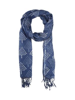 blue viscose stole - 17388523 - Standard Image - 4