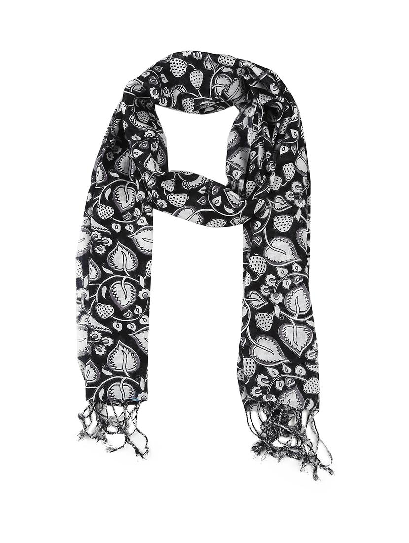 black viscose stole - 17388525 - Zoom Image - 4