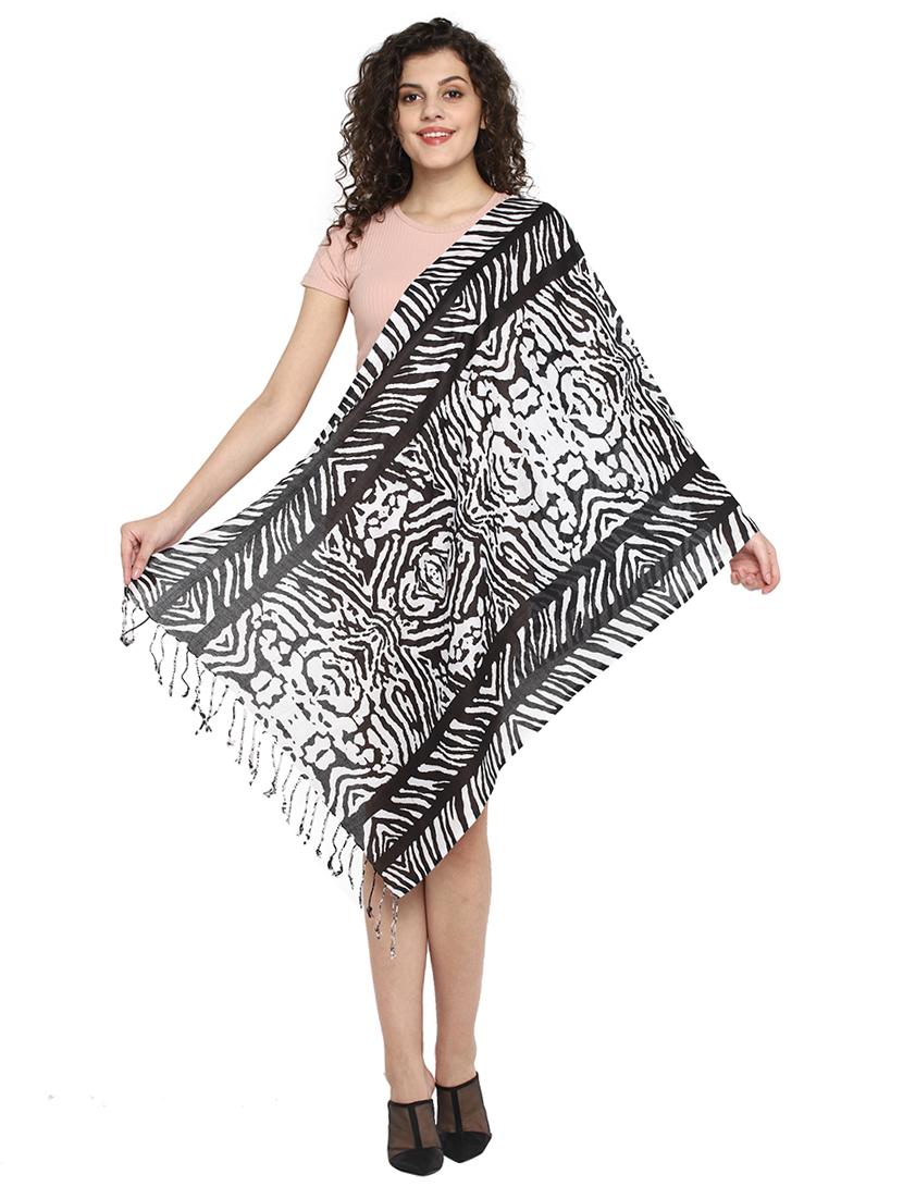 black viscose stole - 17388526 - Zoom Image - 3