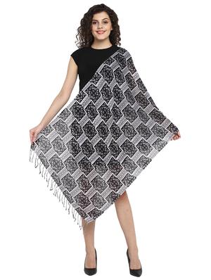 black viscose stole - 17388528 - Standard Image - 3