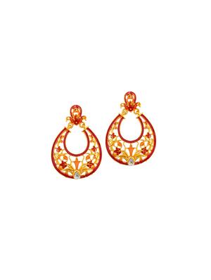 gold brass chandballi earring - 17388548 - Standard Image - 2