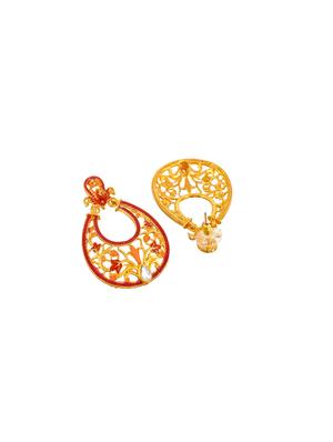 gold brass chandballi earring - 17388548 - Standard Image - 3