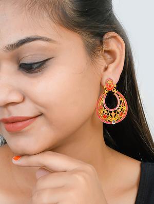 gold brass chandballi earring - 17388548 - Standard Image - 4