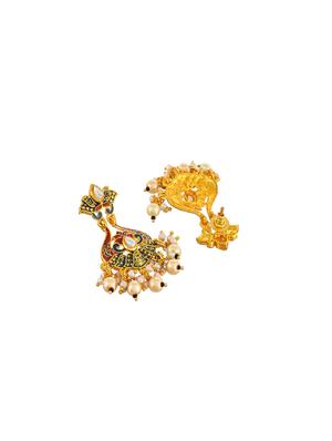 gold brass chandballi earring - 17388553 - Standard Image - 3