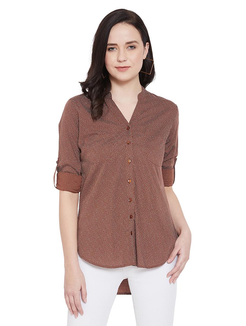 roll up sleeved high low shirt - 17388870 - Zoom Image - 1