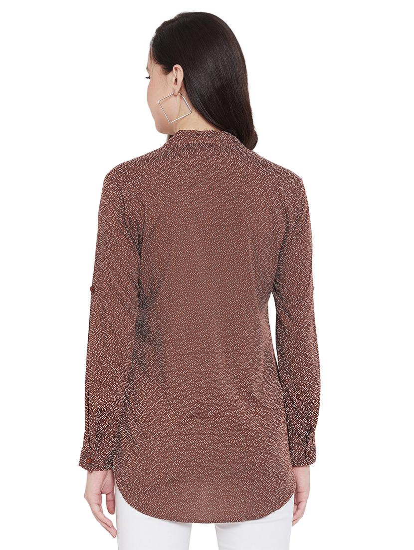 roll up sleeved high low shirt - 17388870 - Zoom Image - 3