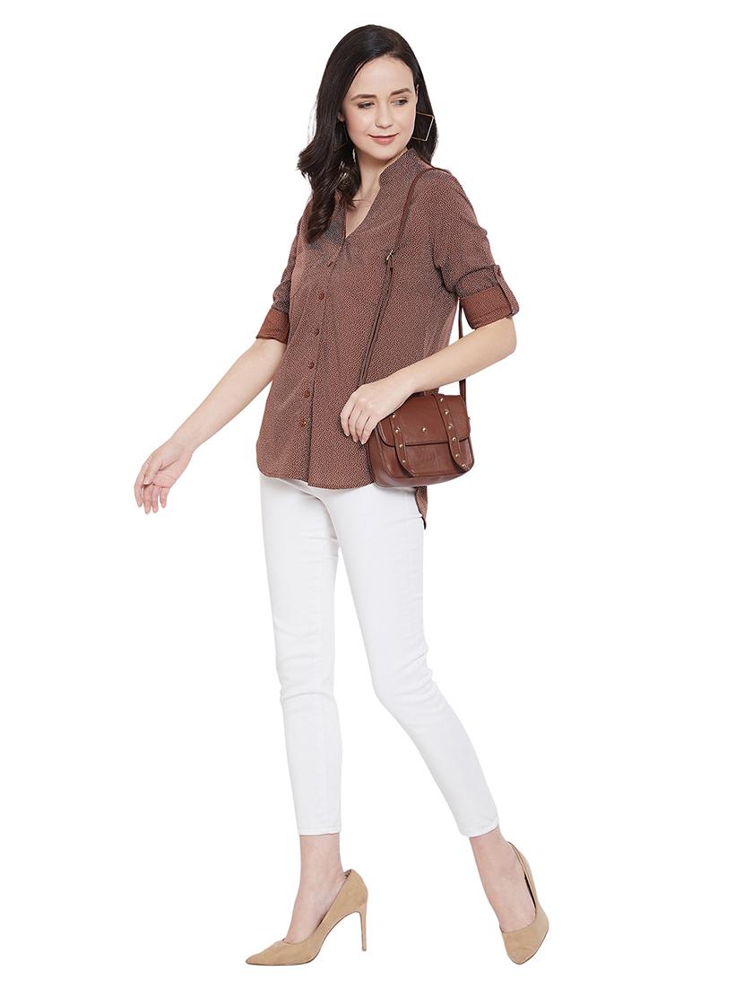 roll up sleeved high low shirt - 17388870 - Zoom Image - 4