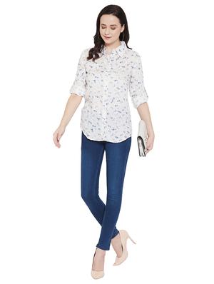 roll up sleeved floral shirt - 17388871 - Standard Image - 4