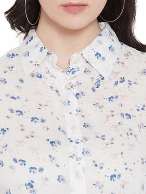 roll up sleeved floral shirt - 17388871 - Standard Image - 5