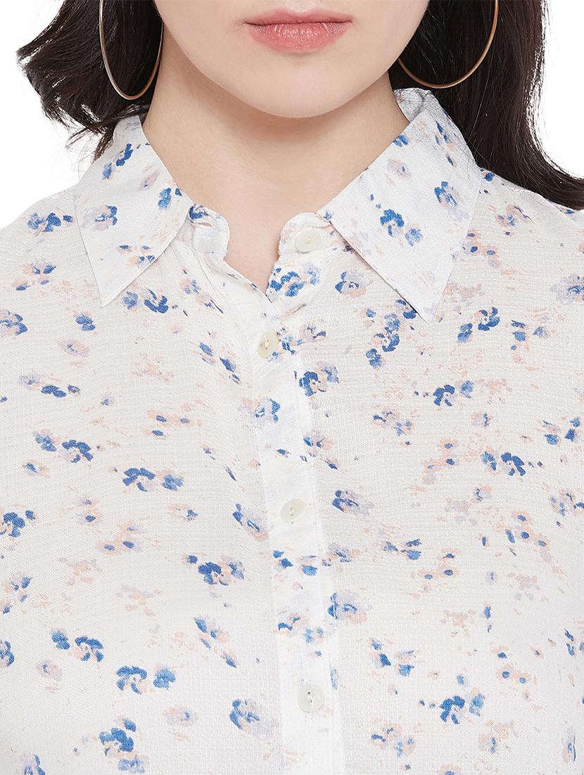 roll up sleeved floral shirt - 17388871 - Zoom Image - 5