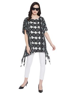 round neck animal asymmetric top - 17388874 - Standard Image - 4