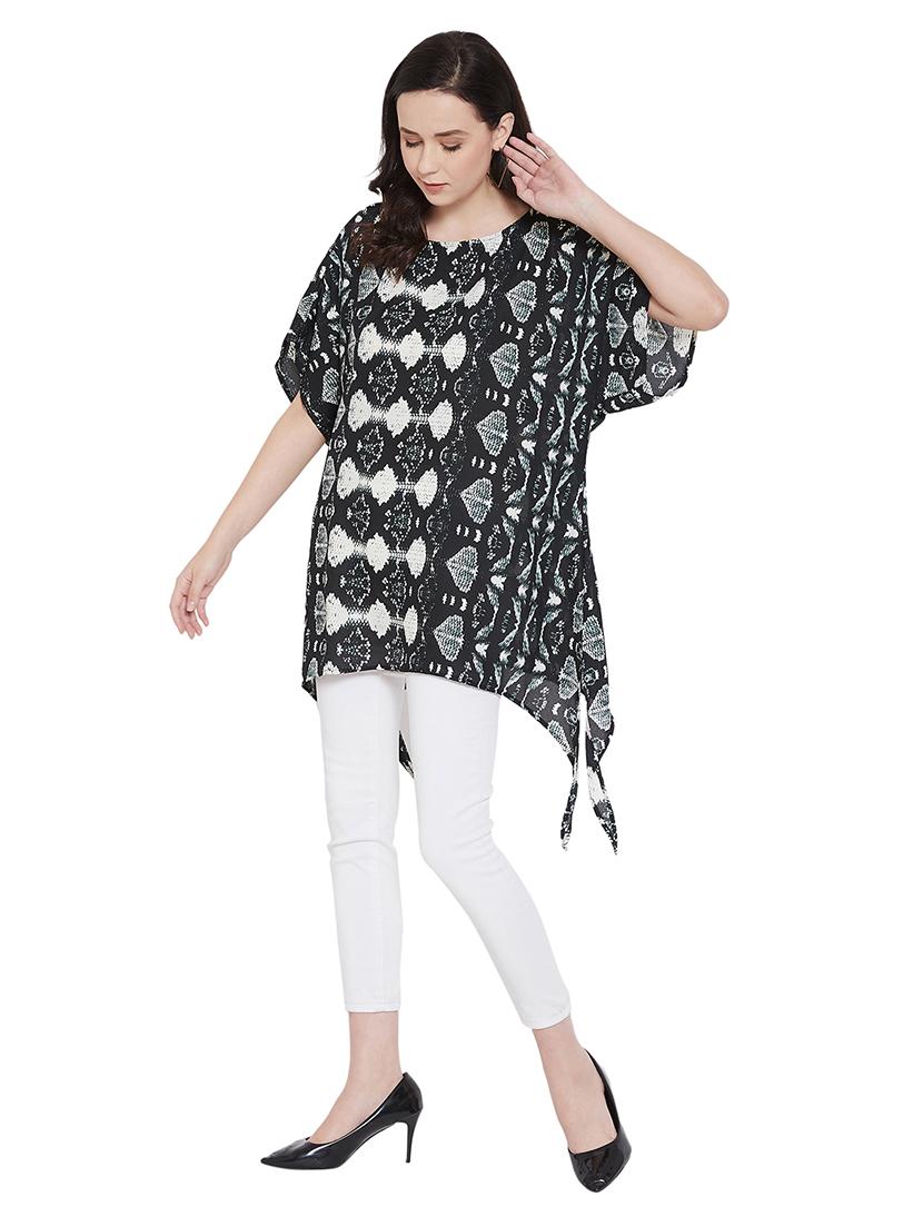 round neck animal asymmetric top - 17388874 - Zoom Image - 2