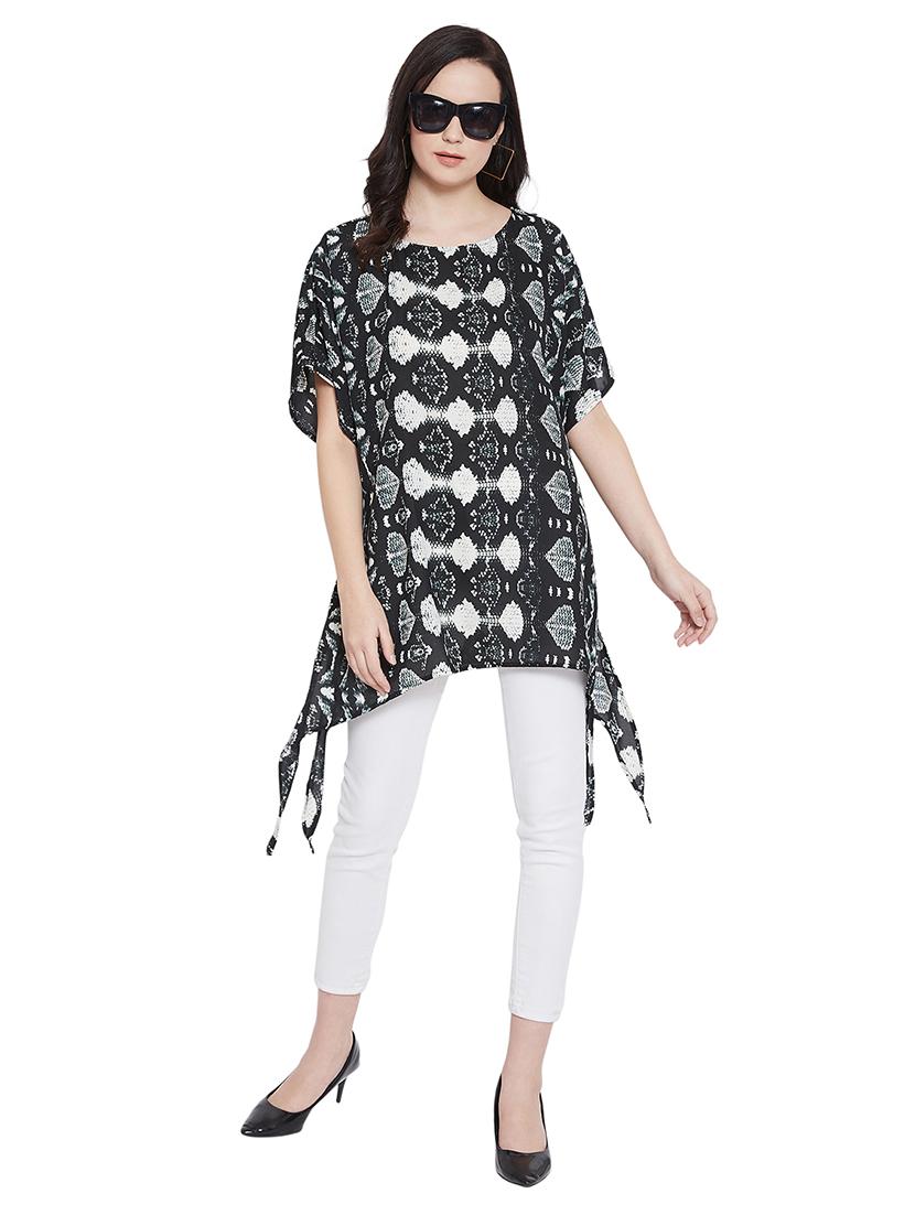 round neck animal asymmetric top - 17388874 - Zoom Image - 4