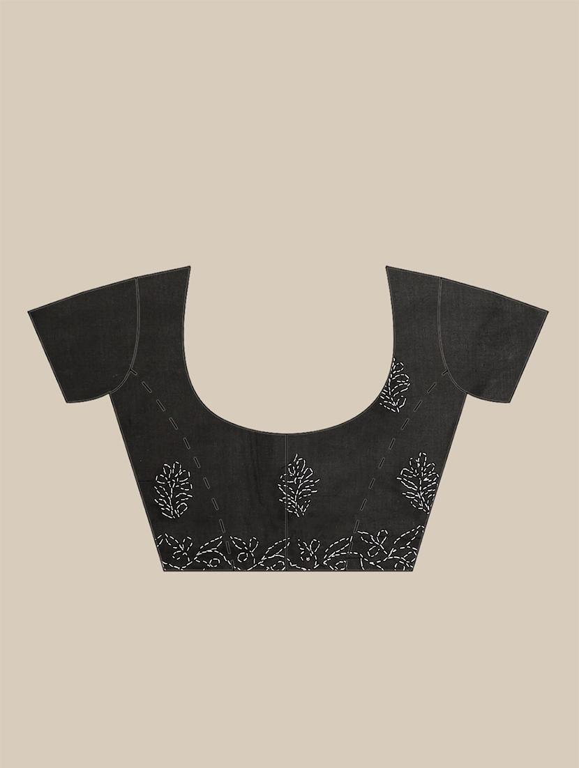 paisley chikankari saree with blouse - 17391493 - Zoom Image - 3