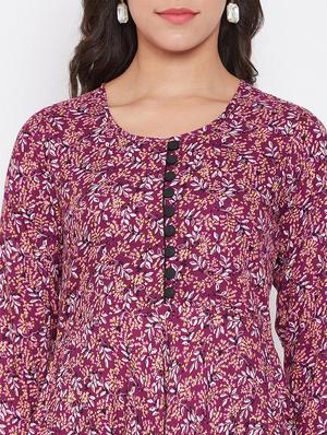 floral print flared kurta - 17391573 - Standard Image - 5