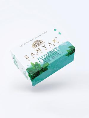 samyak naturals - natural organic handmade peppermint & spearmint cold process soap - 17391665 - Standard Image - 3