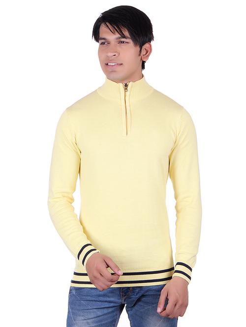 yellow solid pullover - 17391827 - Standard Image - 1