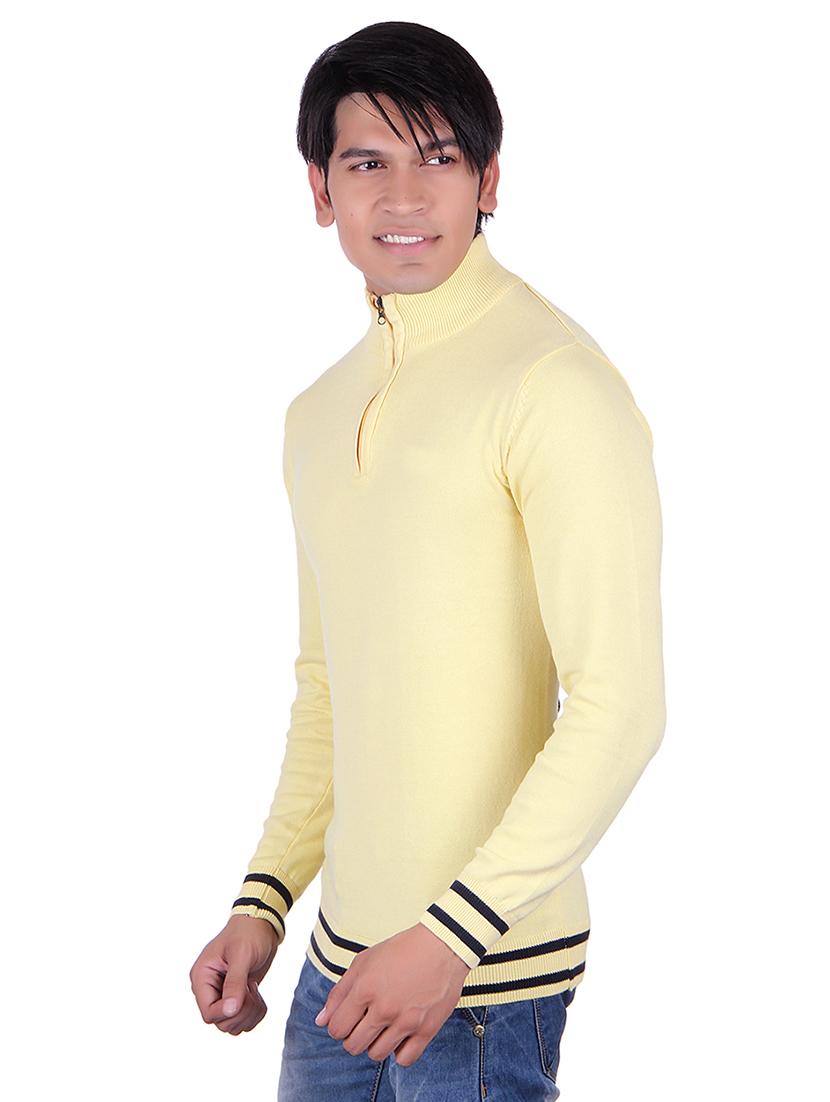 yellow solid pullover - 17391827 - Zoom Image - 2