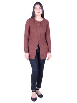 round neck acrylic wool cardigan - 17391950 - Standard Image - 4