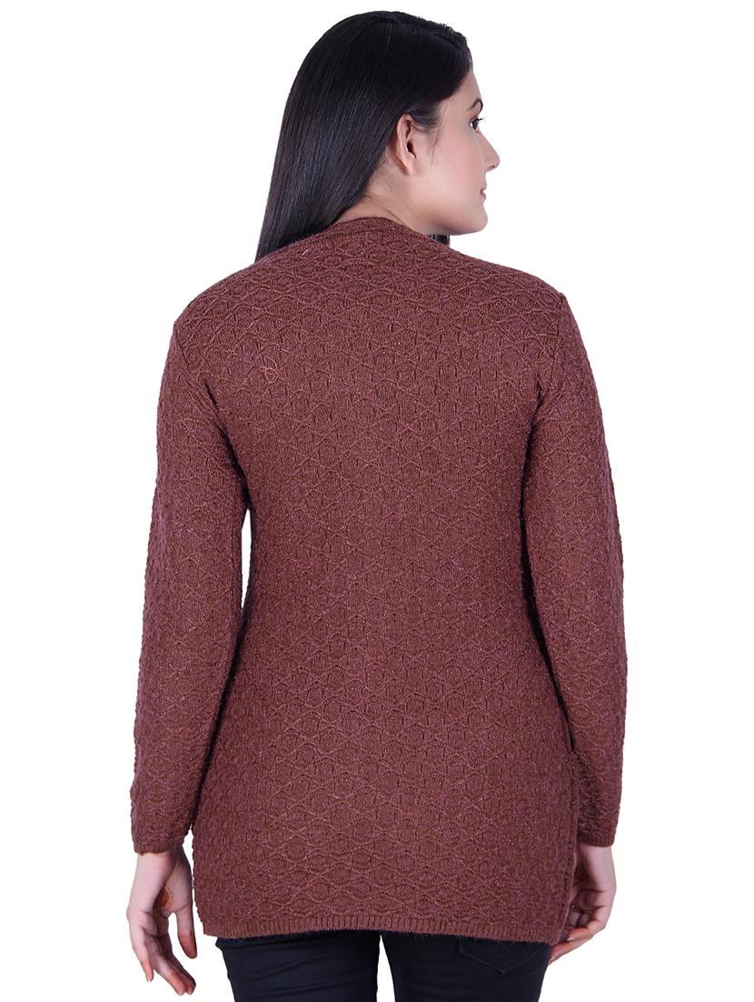 round neck acrylic wool cardigan - 17391950 - Zoom Image - 3