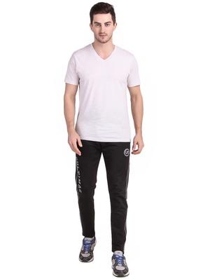 black printed full length track pant - 17392126 - Standard Image - 4