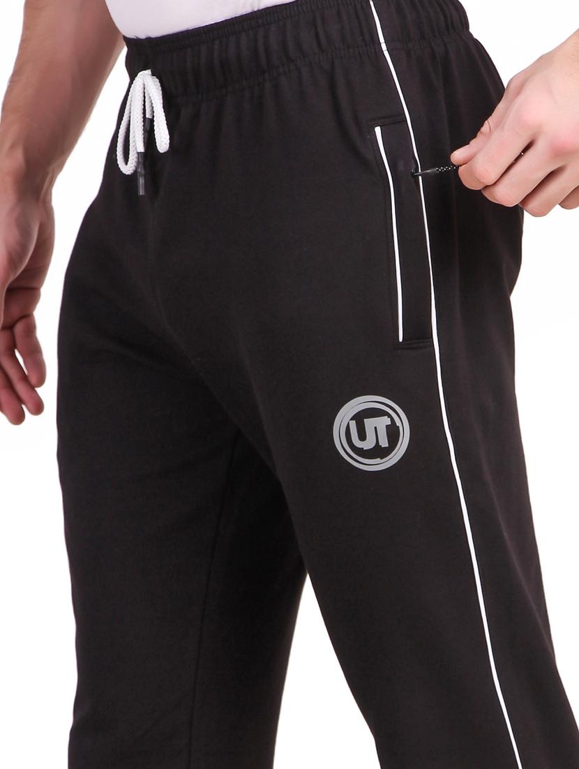 black printed full length track pant - 17392126 - Zoom Image - 5