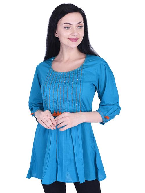 sequined a-line kurta - 17392375 - Standard Image - 1