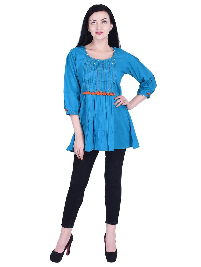 sequined a-line kurta - 17392375 - Zoom Image - 4