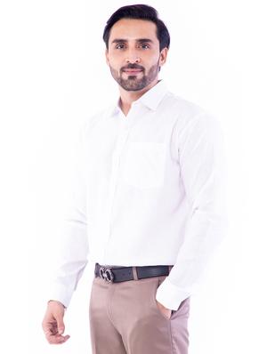 white solid casual shirt - 17392679 - Standard Image - 2