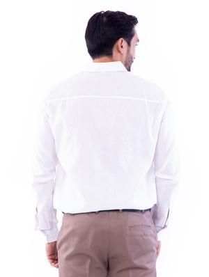 white solid casual shirt - 17392679 - Standard Image - 3