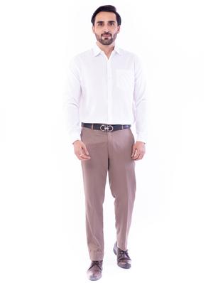 white solid casual shirt - 17392679 - Standard Image - 4