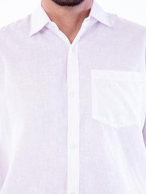 white solid casual shirt - 17392679 - Standard Image - 5