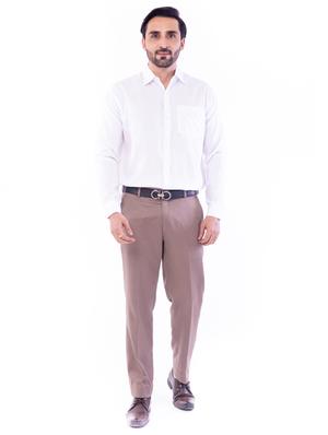 white solid casual shirt - 17392682 - Standard Image - 4
