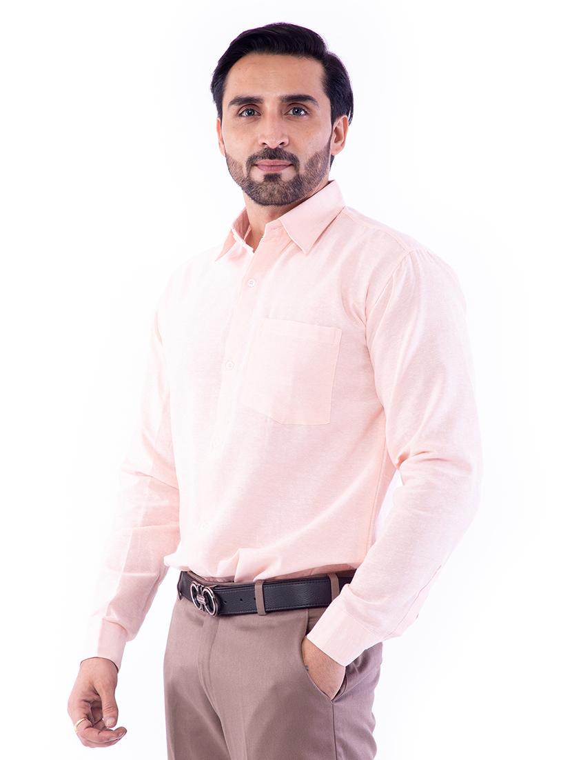 pink solid casual shirt - 17393034 - Zoom Image - 1