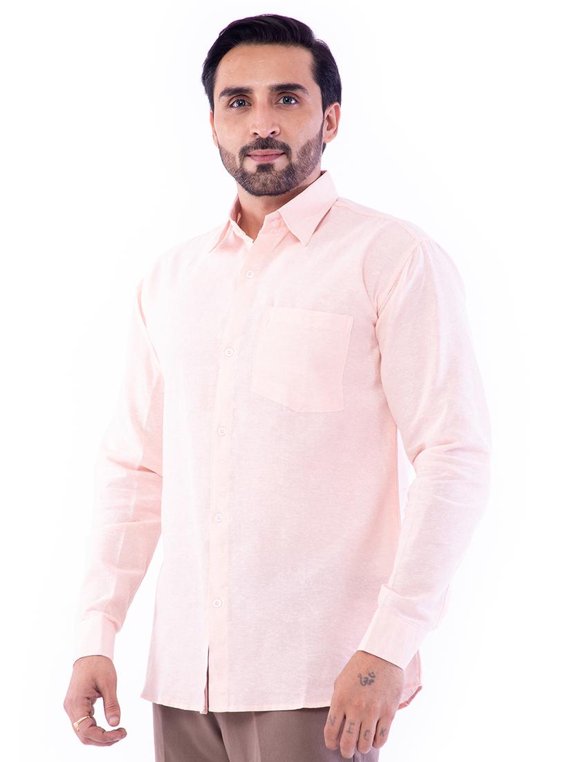 pink solid casual shirt - 17393034 - Zoom Image - 2