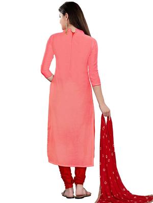 embroidered churidaar unstitched suit - 17393347 - Standard Image - 3