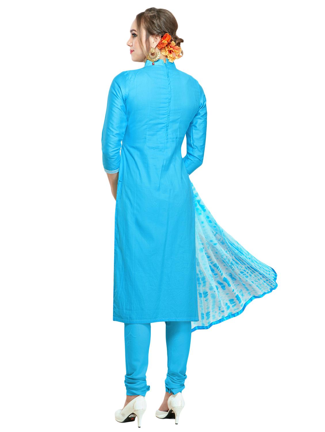 embroidered churidaar unstitched suit - 17393375 - Zoom Image - 3