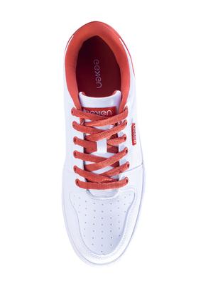 white faux leather laceup casual shoes - 17393789 - Standard Image - 4