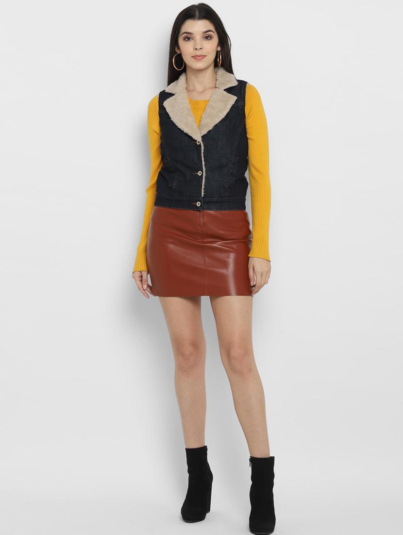 sherpa collar denim jacket - 17393798 - Zoom Image - 4